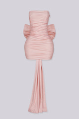 Samie Sparkly Bow Tube Mini Dress