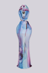 Nebula Stone Halter Maxi Dress