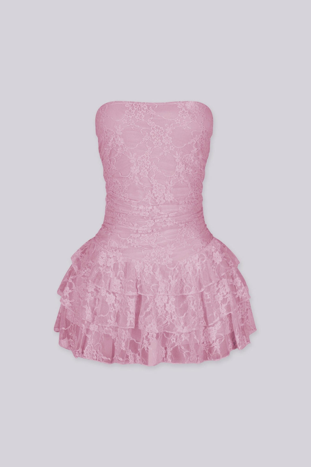 Daisy Lace Tube Mini Dress