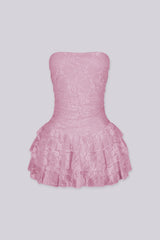 Daisy Lace Tube Mini Dress