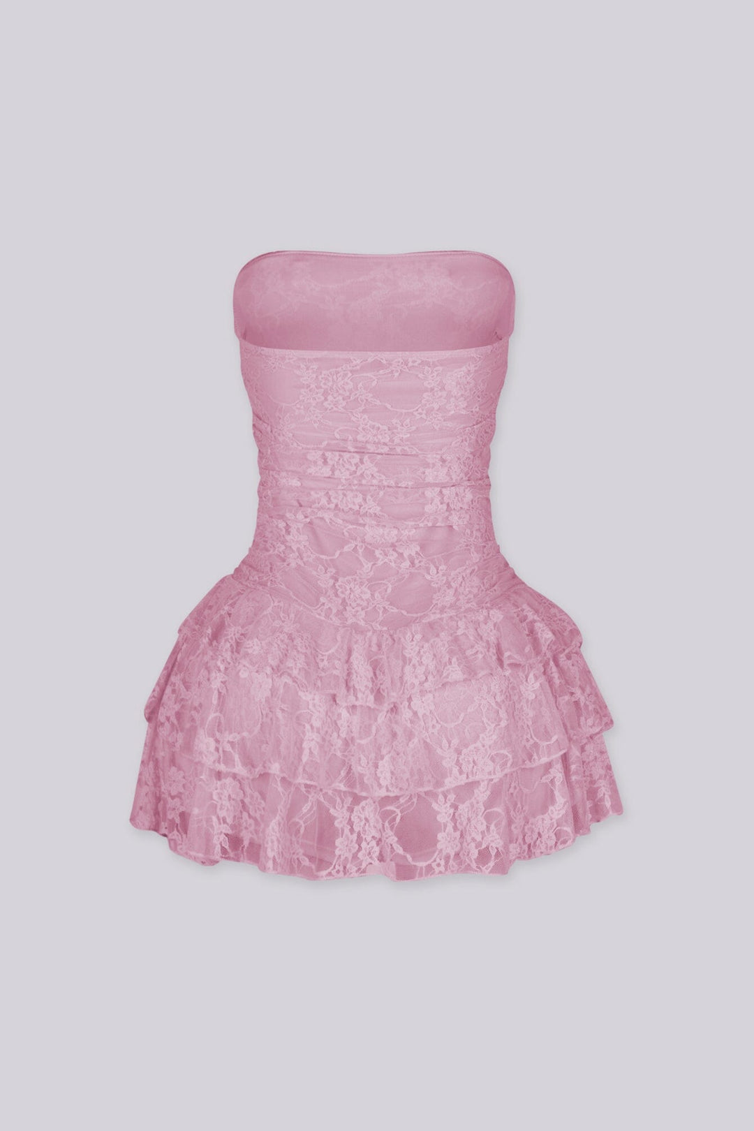 Daisy Lace Tube Mini Dress