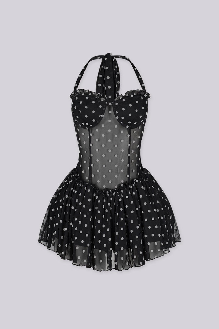 Poppy Dot Tulle Mini Dress