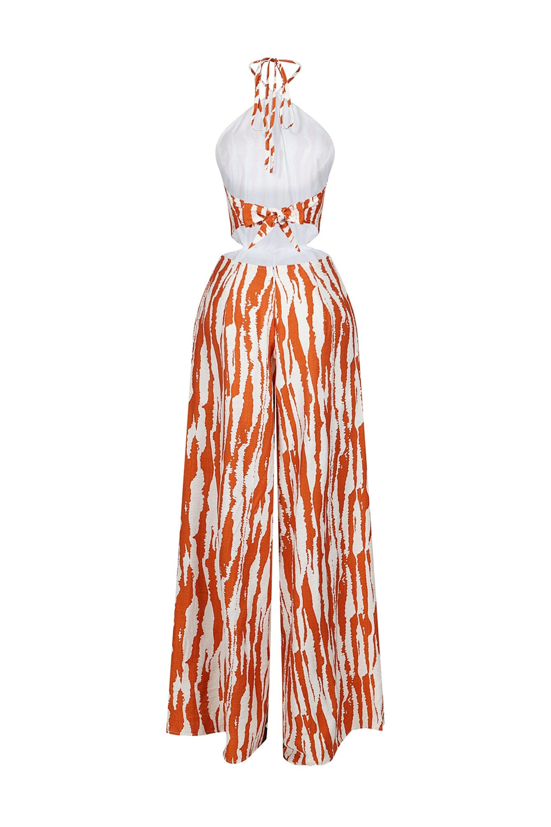 Whispering Breeze Chiffon Halter Jumpsuit