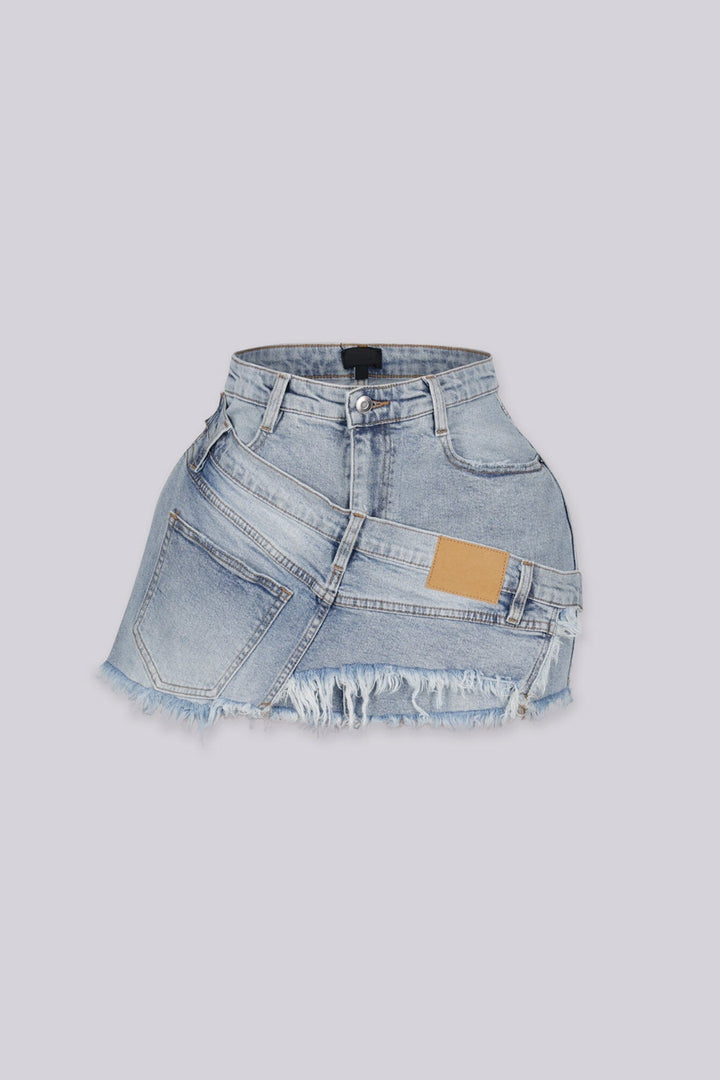 Rogue Edge Denim Mini Skirt