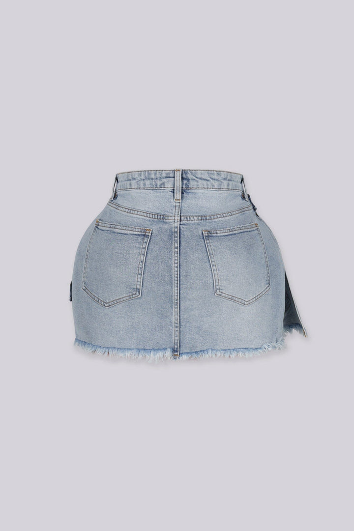 Rogue Edge Denim Mini Skirt