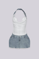 Varsity 8 Denim Mini Dress