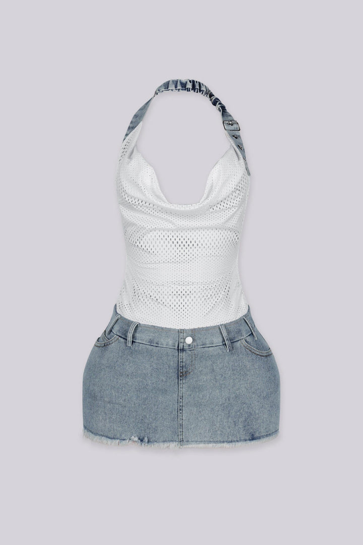 Varsity 8 Denim Mini Dress