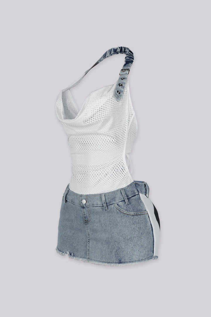 Varsity 8 Denim Mini Dress