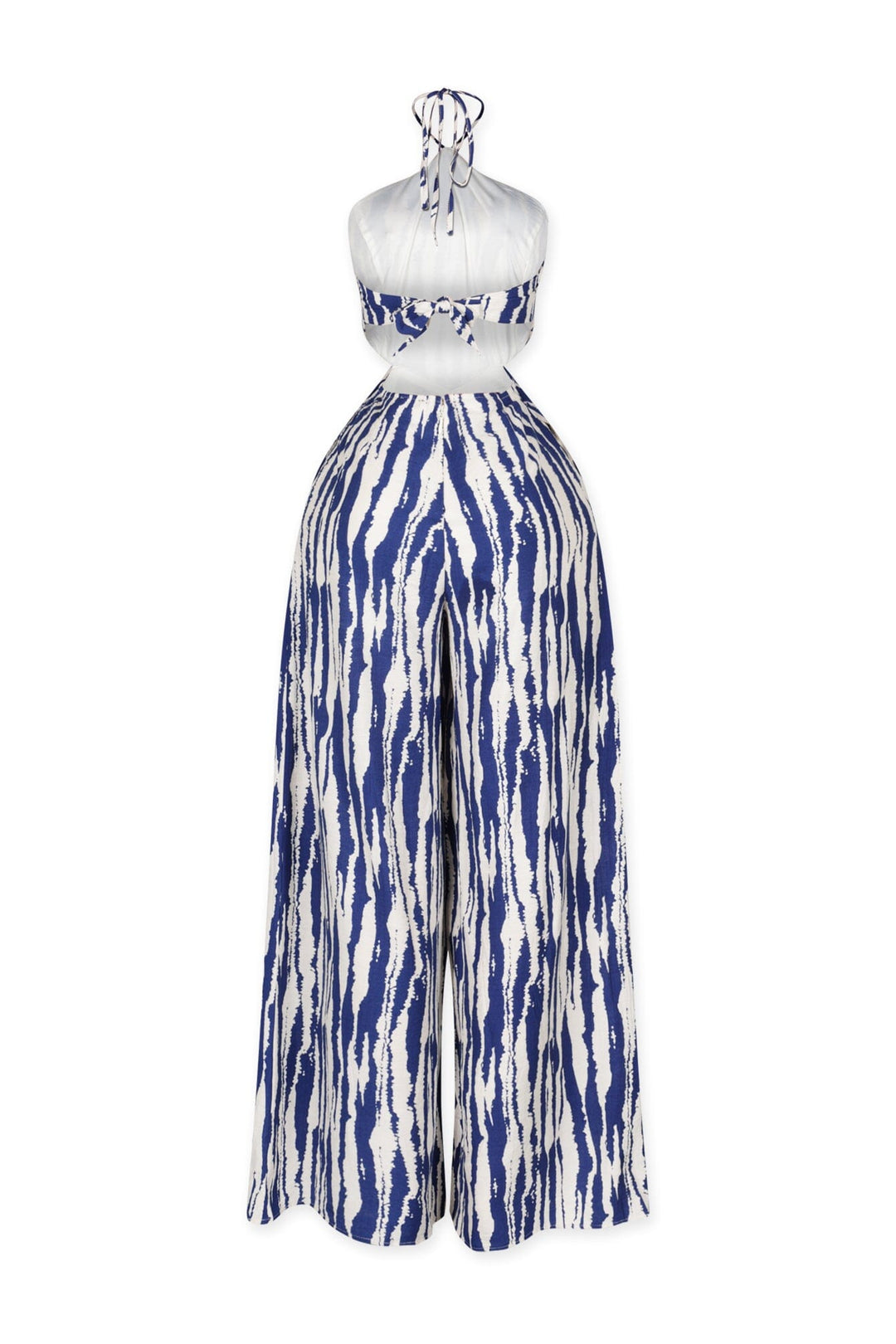 Whispering Breeze Chiffon Halter Jumpsuit