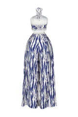 Whispering Breeze Chiffon Halter Jumpsuit