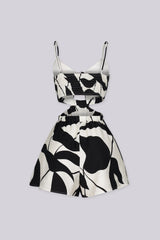 Ink Storm Cutout Romper