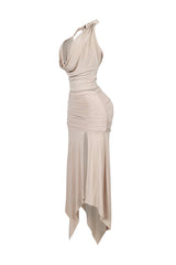 Caroline Gold Metallic Cowl Neck Top &amp; Skirt SET