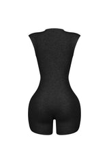 Clara Knit Deep V Neck Ribbed Romper