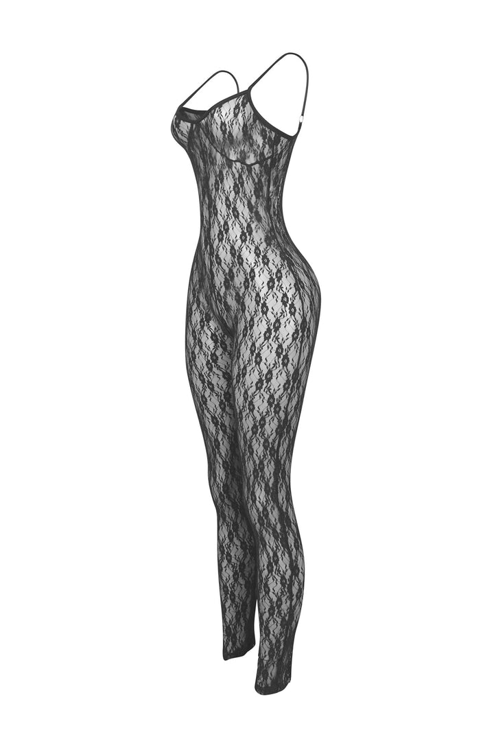 Ready to Slay Skinny Leg Lace Jumpsuit
