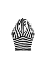 Yolanda Crochet Knit Halter Top