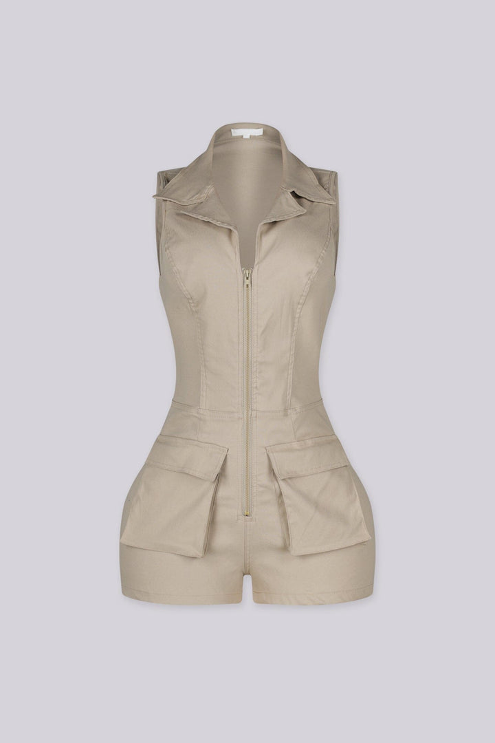 Orena Cargo Zip Up Romper