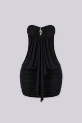 Blackhole Drape Mini Dress