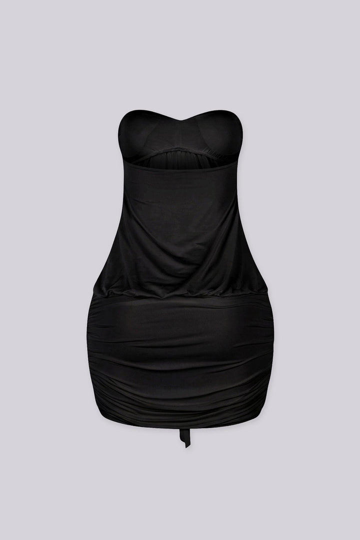 Blackhole Drape Mini Dress