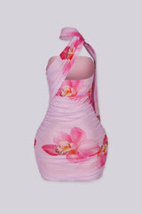 Yuki Scarf Drape Mini Dress