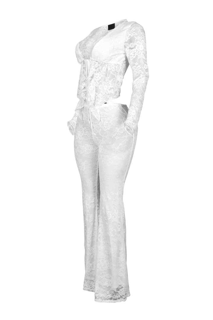 Everly Lace Top &amp; Wide Pants SET