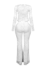 Everly Lace Top &amp; Wide Pants SET