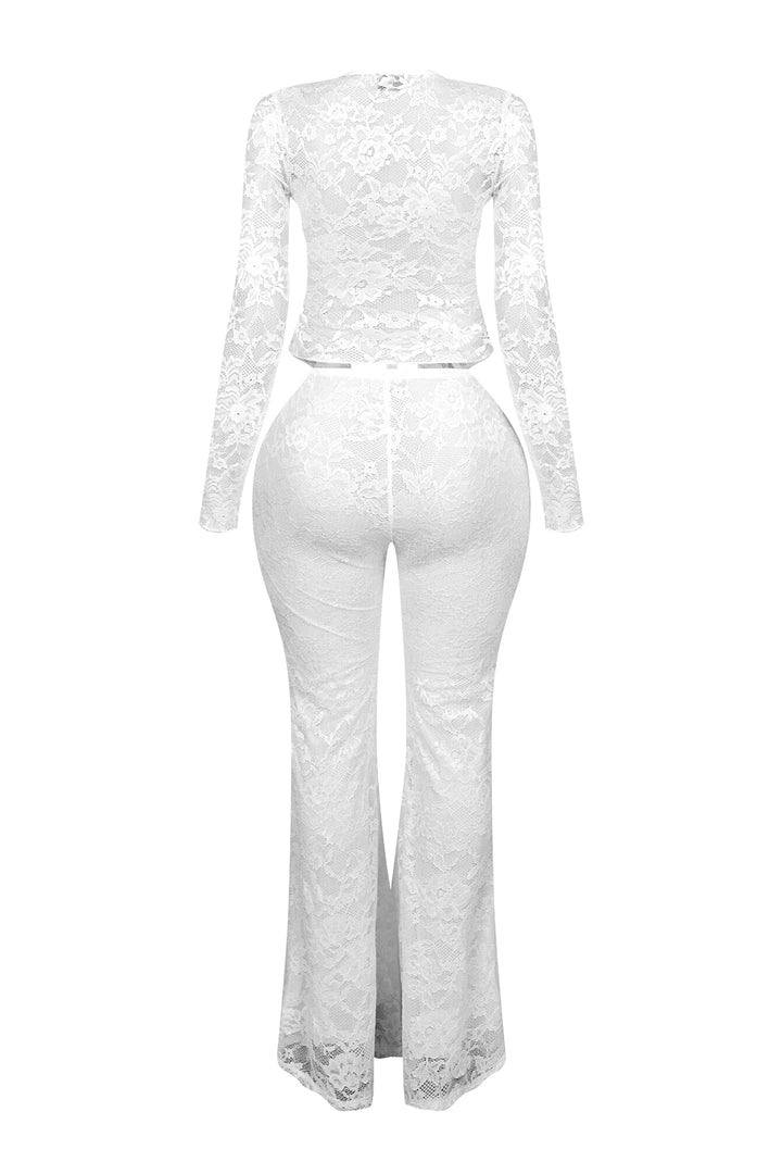 Everly Lace Top &amp; Wide Pants SET