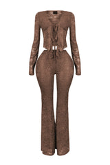 Everly Lace Top &amp; Wide Pants SET