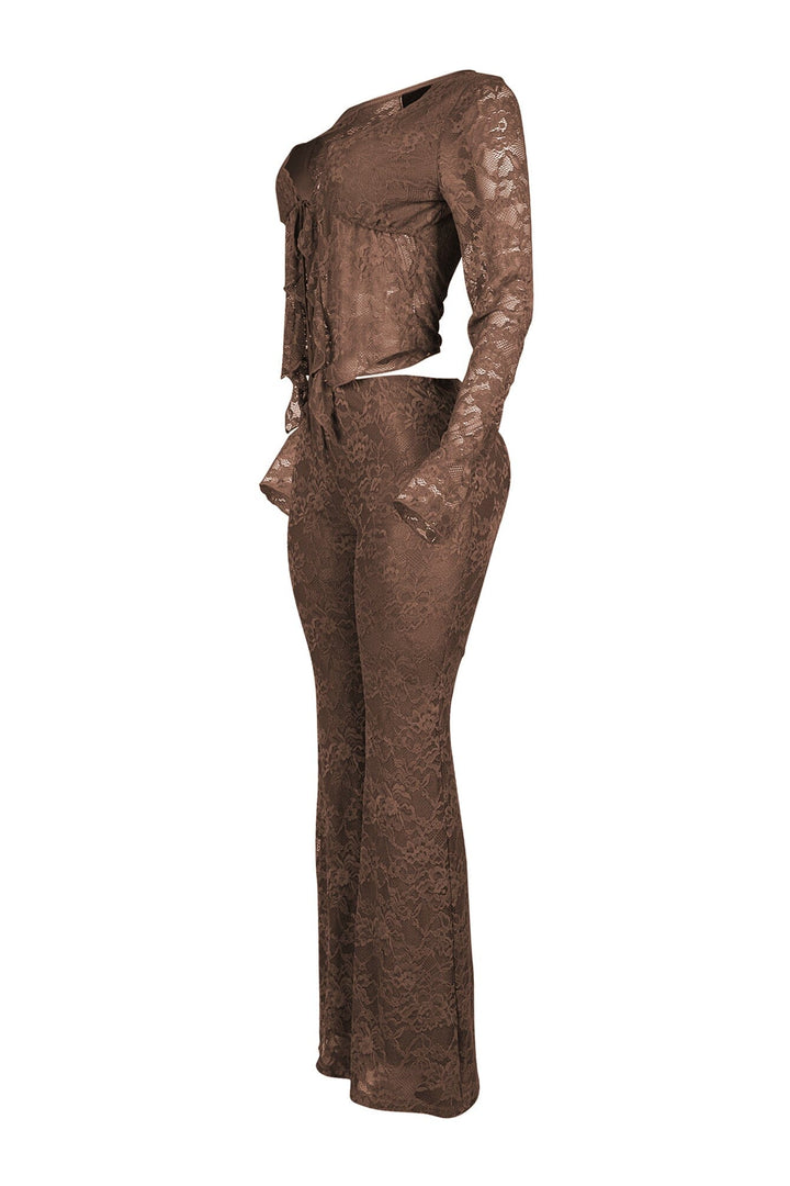 Everly Lace Top &amp; Wide Pants SET