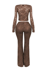 Everly Lace Top &amp; Wide Pants SET