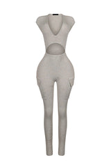 Alara Waist Cutout Pocket Jumpsuit