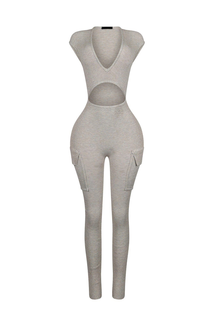 Alara Waist Cutout Pocket Jumpsuit