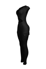 Alara Waist Cutout Pocket Jumpsuit
