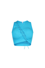 Vogue Lace Up Cutout Crop Top