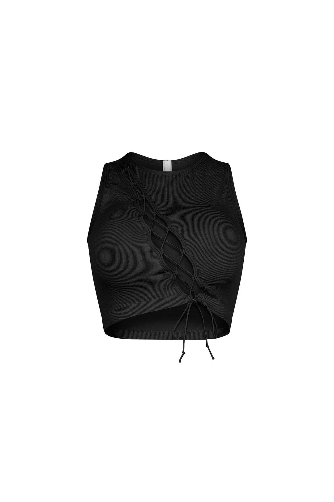 Vogue Lace Up Cutout Crop Top