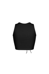 Vogue Lace Up Cutout Crop Top