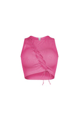 Vogue Lace Up Cutout Crop Top