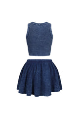 Summer Breeze Mineral Washed Top &amp; Skirt SET
