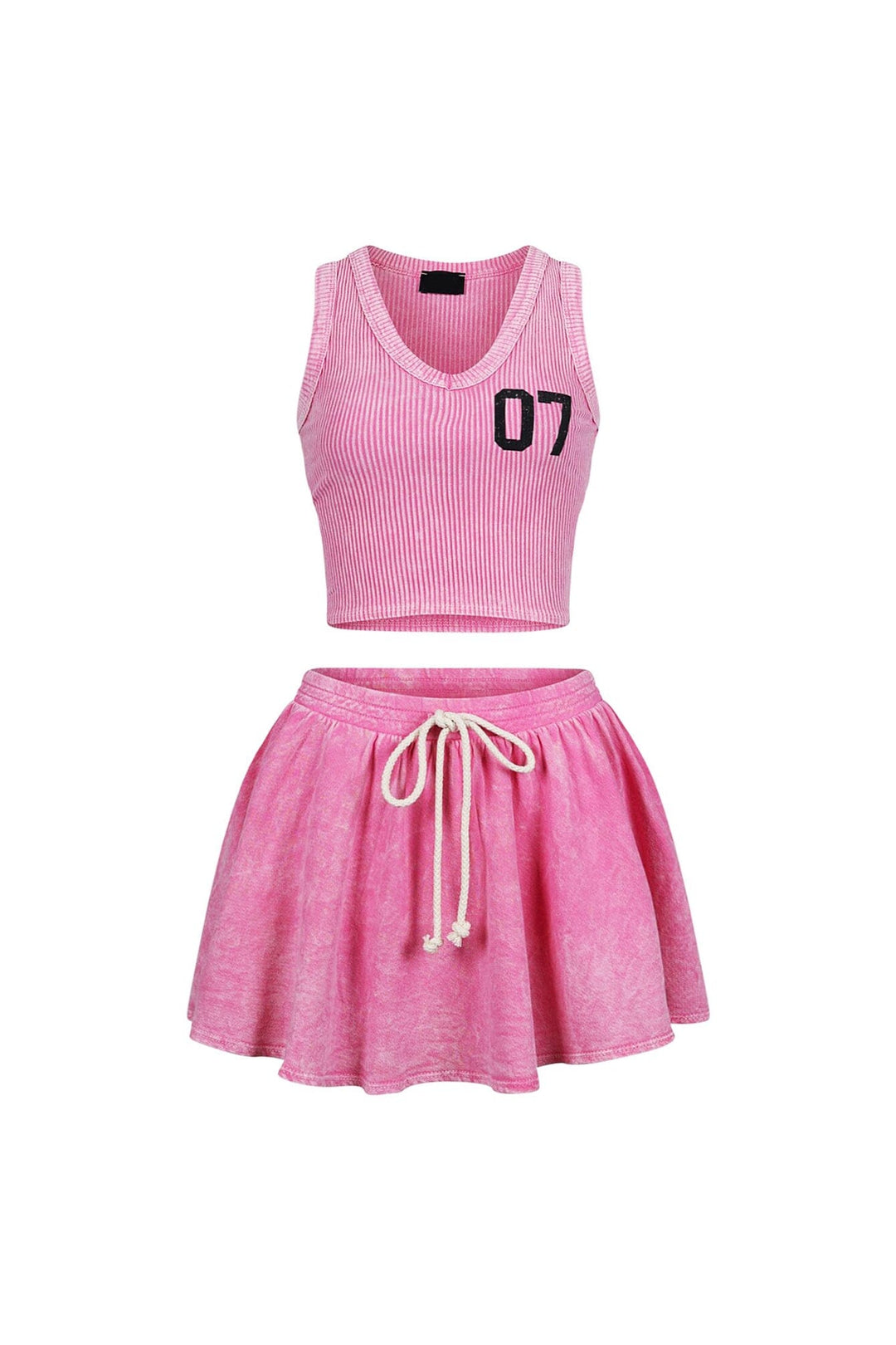 Summer Breeze Mineral Washed Top &amp; Skirt SET