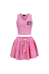 Summer Breeze Mineral Washed Top &amp; Skirt SET