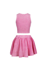 Summer Breeze Mineral Washed Top &amp; Skirt SET