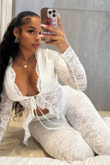 Everly Lace Top &amp; Wide Pants SET