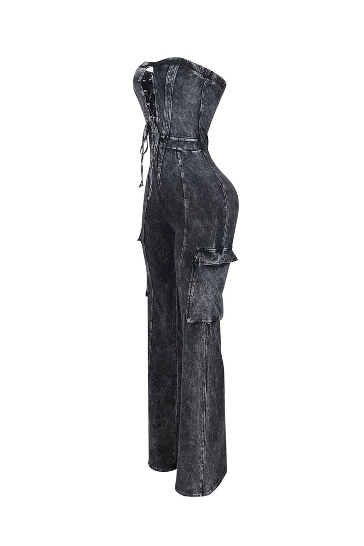 Stonewave Mineral Washed Cotton Tube Jumpsuit