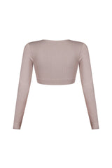 Clean V Neck Long Sleeve Top