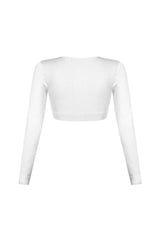 Clean V Neck Long Sleeve Top