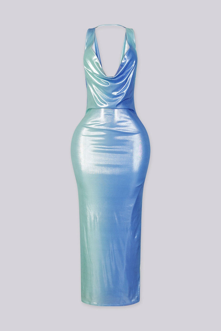 Tidal Glow Maxi Dress