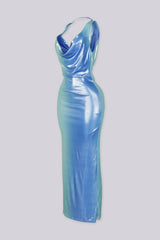 Tidal Glow Maxi Dress