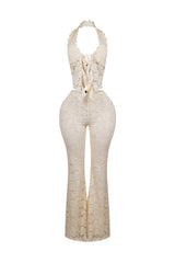 Refined Flare Duo Lace Top &amp; Pants SET