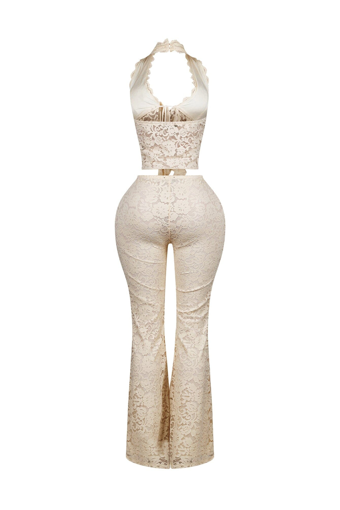 Refined Flare Duo Lace Top &amp; Pants SET