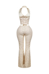 Refined Flare Duo Lace Top &amp; Pants SET