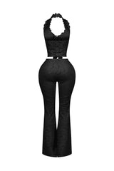 Refined Flare Duo Lace Top &amp; Pants SET